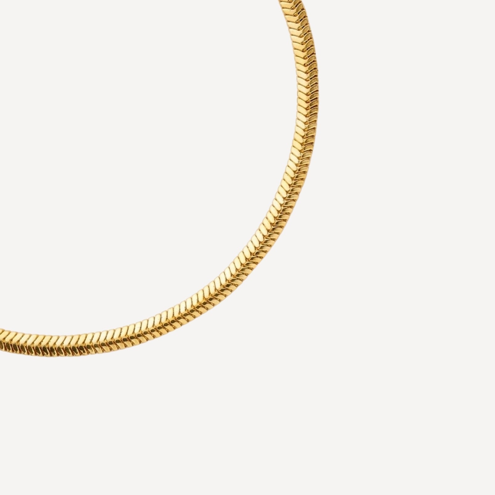 Armband 4001 „Fischgräte“ Dünn 22 Karat