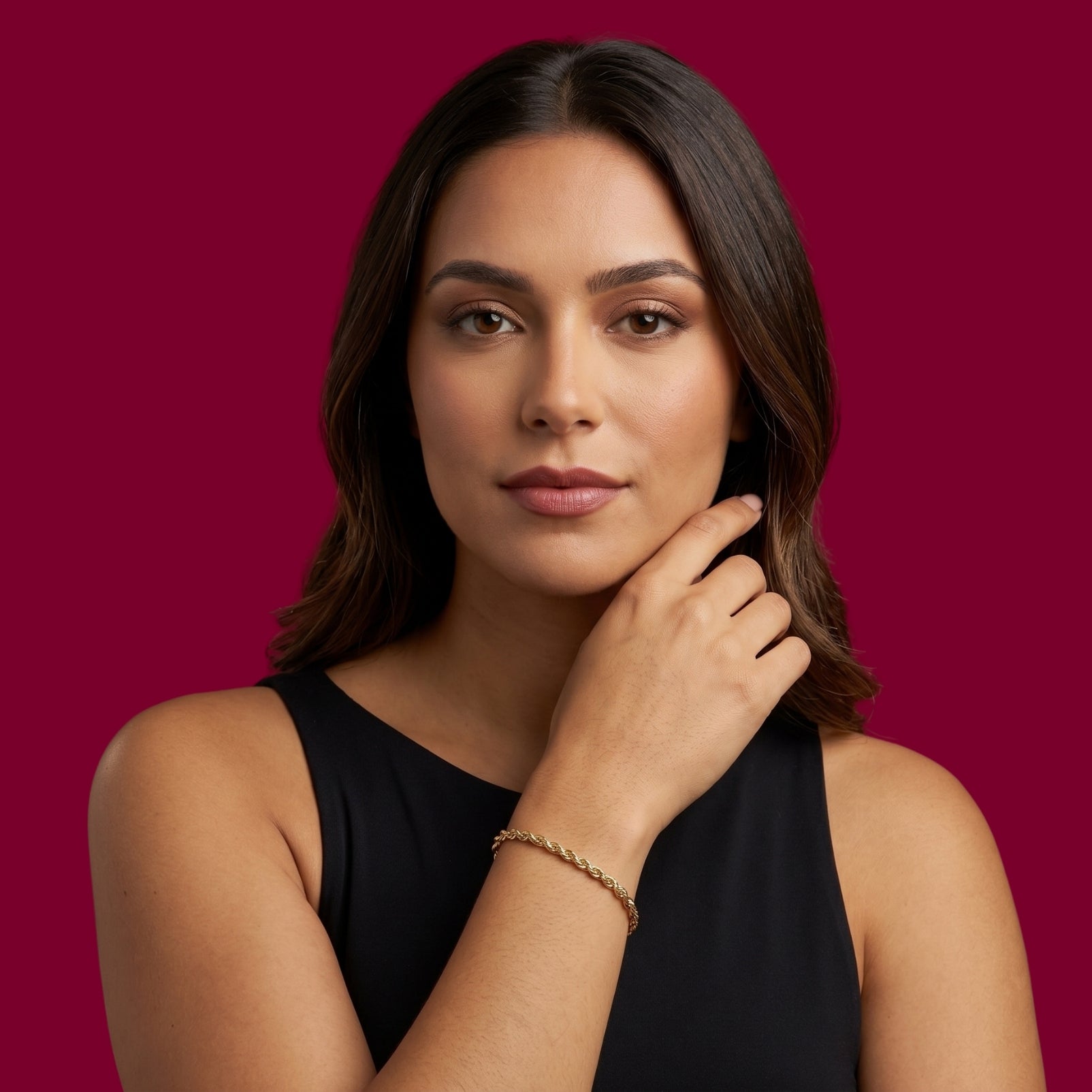Armband 4023 „Kordel“ Mittel 14 Karat