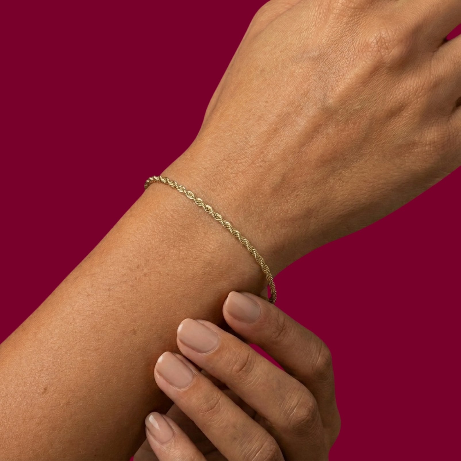 Armband 4008 „Kordel“ 2,1 mm 22 Karat