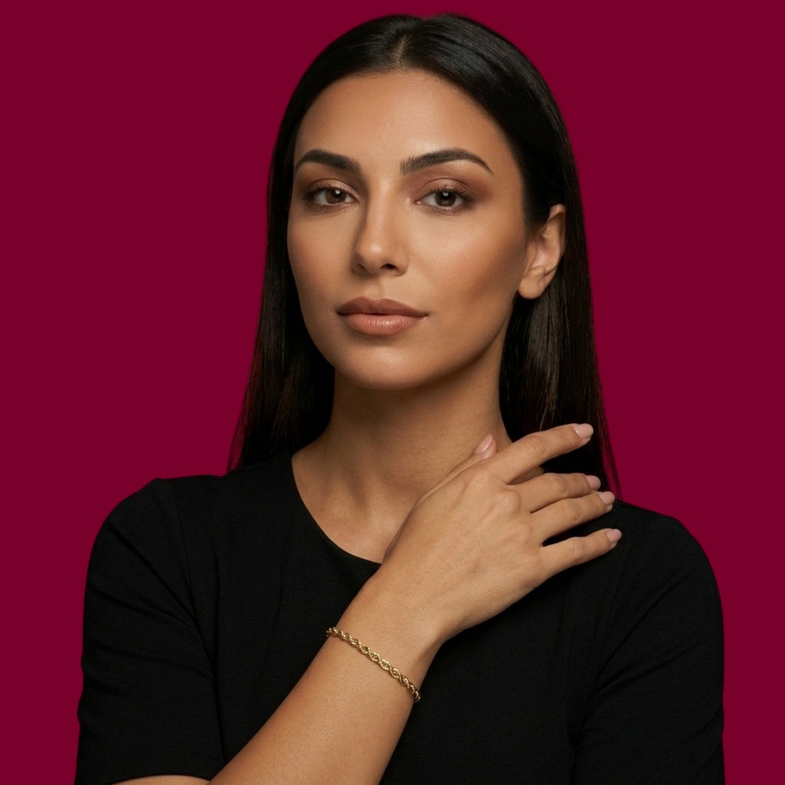 Armband 4009 „Kordel“ Mittel 22 Karat