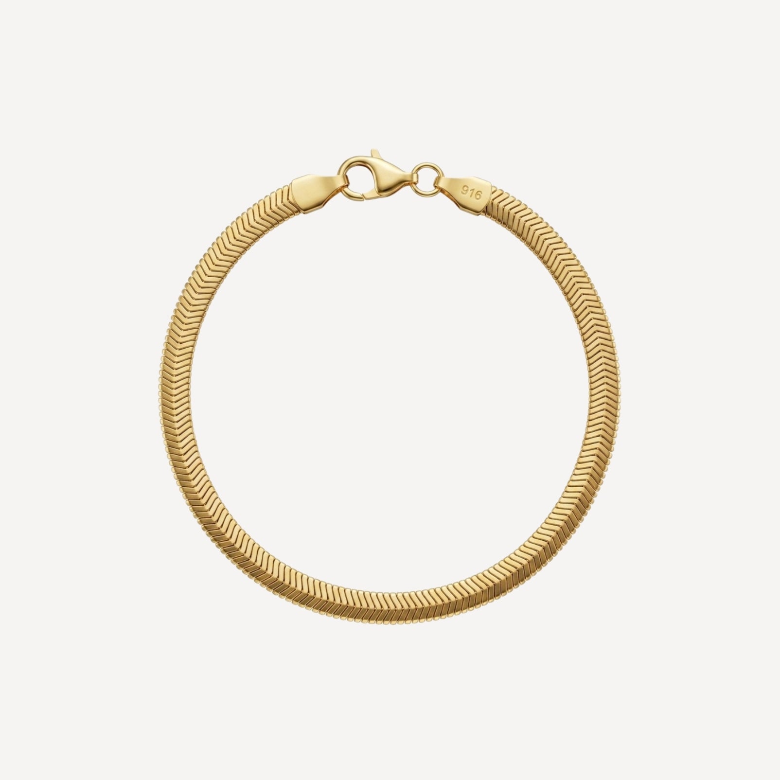 Armband 4003 „Fischgräte“ Dick 22 Karat