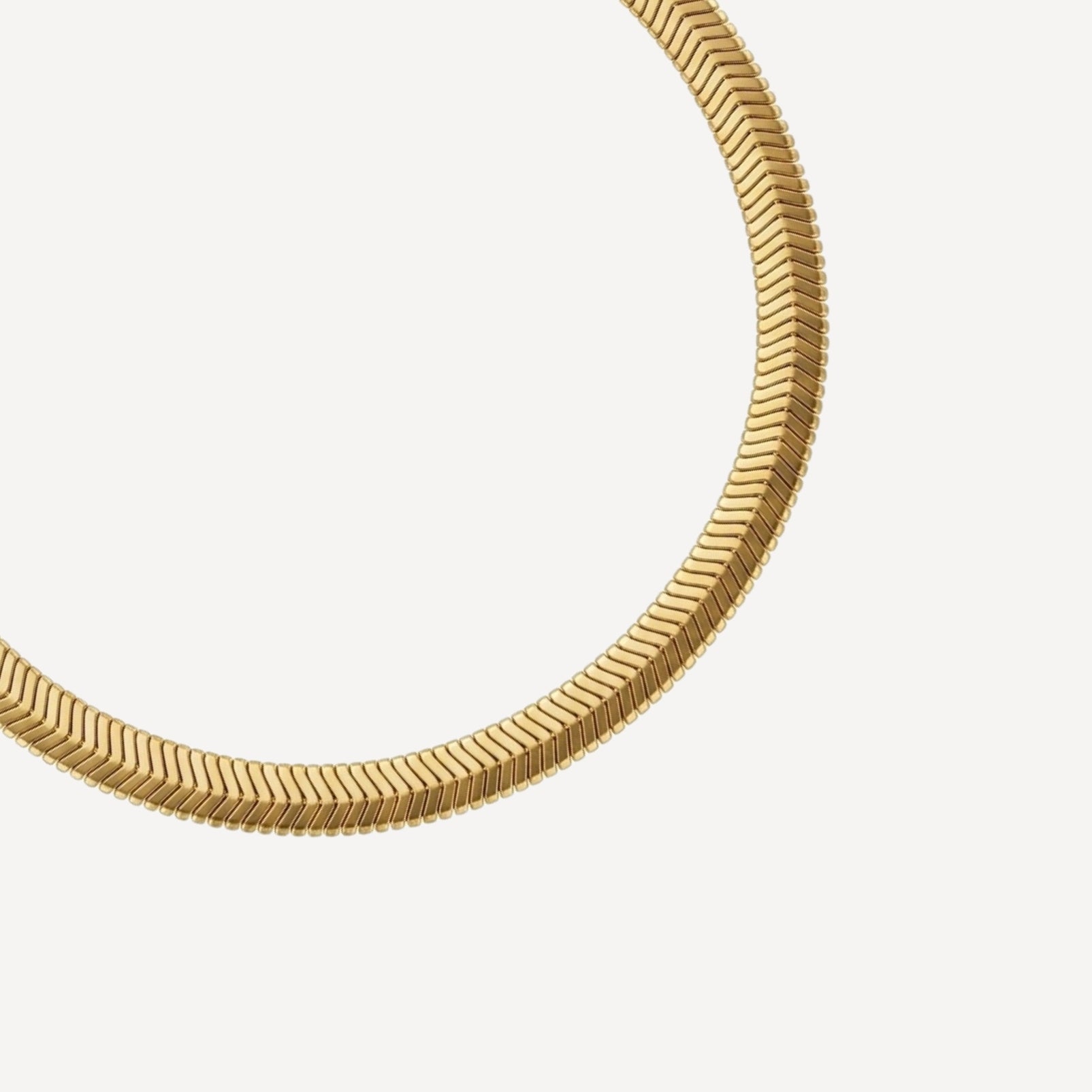 Armband 4003 „Fischgräte“ Dick 22 Karat