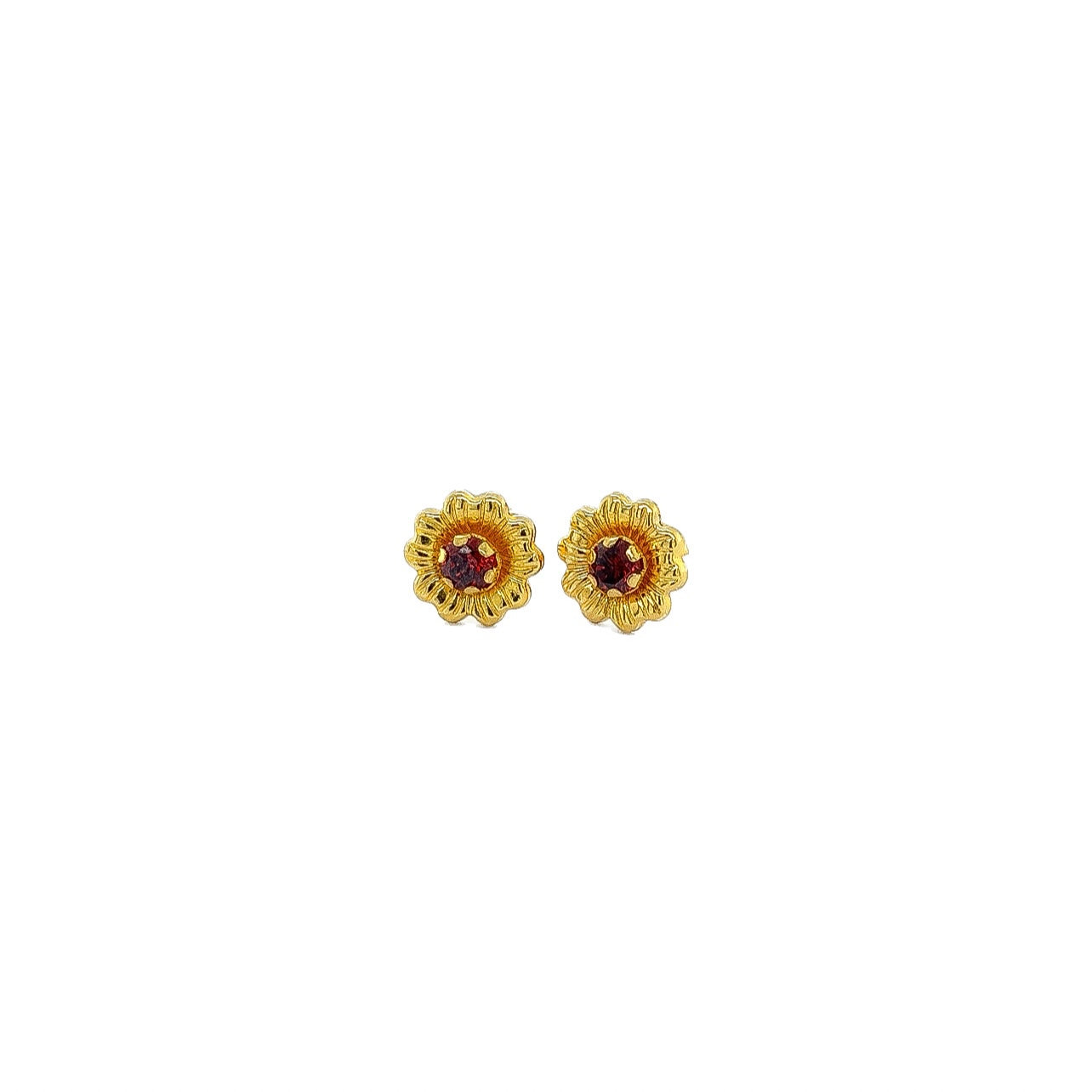 Ohrstecker „Blumen“ 916 Gelbgold